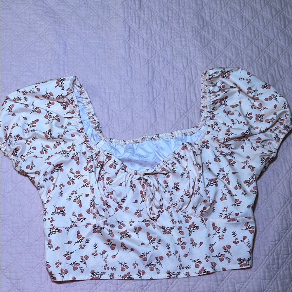 Floral Puff Sleeve Top